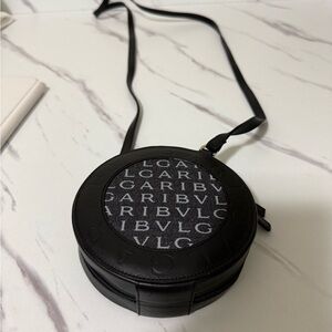 Bulgari Black Round Crossbody Bag